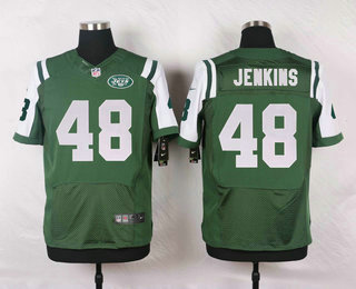 Men's New York Jets #48 Jordan Jenkins Green Team Color NFL Nike Elite Jersey