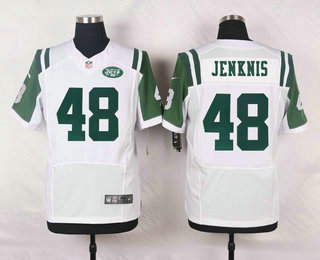 Men's New York Jets #48 Jordan Jenkins White Road NFL Nike Elite Jersey