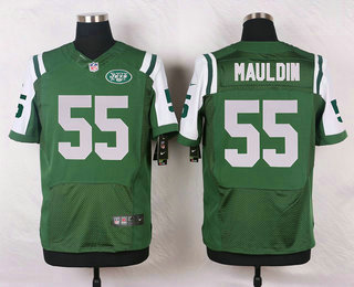 Men's New York Jets #55 Lorenzo Mauldin Green Team Color NFL Nike Elite Jersey