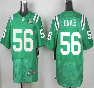 Men's New York Jets #56 Demario Davis Nike Kelly Green Color Rush 2015 NFL Elite Jersey