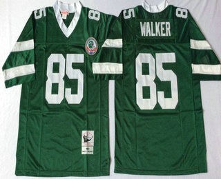 Men's New York Jets #85 Wesley Walker Green Stitched NFL Thowback Jersey