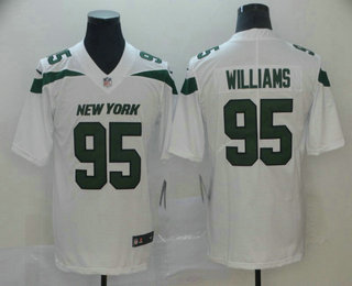 Men's New York Jets #95 Quinnen Williams White 2019 Vapor Untouchable Stitched NFL Nike Limited Jersey