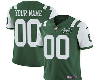 Men's New York Jets Custom Vapor Untouchable Green Team Color NFL Nike Limited Jersey