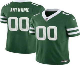 Men's New York Jets Customized Limited Green 2024 FUSE Vapor Jersey