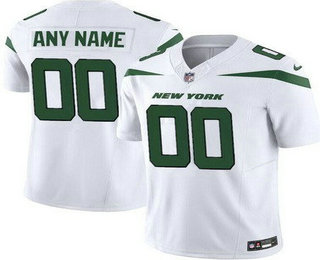 Men's New York Jets Customized Limited White FUSE Vapor Jersey