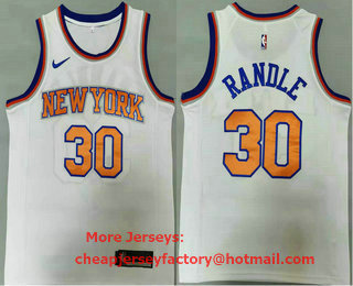 Men's New York Knicks #30 Julius Randle White 2021 Nike Swingman Stitched NBA Jersey