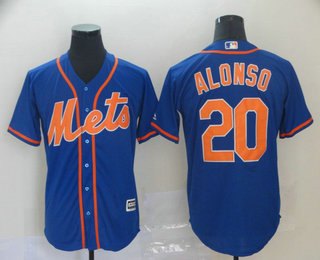 Men's New York Mets #20 Pete Alonso Royal Blue Stitched MLB Cool Base Jersey