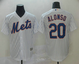 Men's New York Mets #20 Pete Alonso White Home Stitched MLB Cool Base Jersey