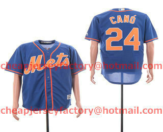 Men's New York Mets #24 Robinson Cano Royal Blue Stitched MLB Cool Base Jersey