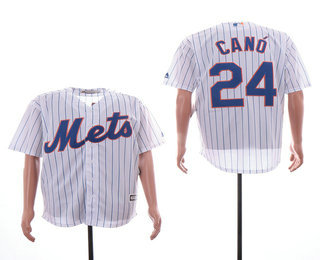 Men's New York Mets #24 Robinson Cano White Home Stitched MLB Cool Base Jersey