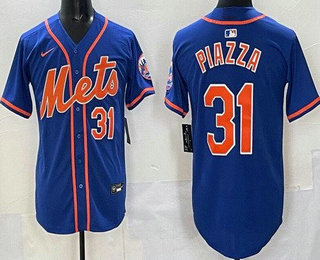 Men's New York Mets #31 Mike Piazza Blue Limited Jersey