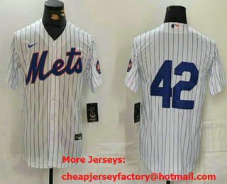 Men's New York Mets #42 Jackie Robinson White Cool Base Stitched Jersey