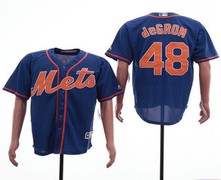 Men's New York Mets #48 Jacob deGrom Royal Blue Stitched MLB Cool Base Jersey