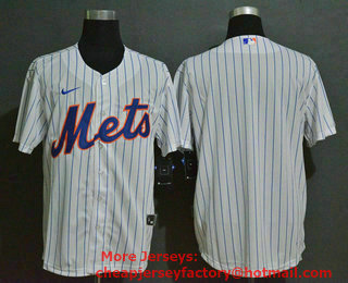 Men's New York Mets Blank White Stitched MLB Cool Base Nike Jersey