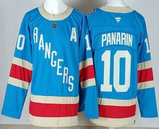 Men's New York Rangers #10 Artemi Panarin Blue Centennial Authentic Jersey