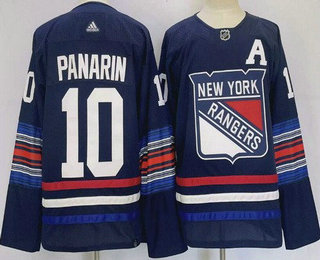Men's New York Rangers #10 Artemi Panarin Navy Alternate Authentic Jersey