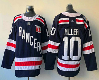 Men's New York Rangers #10 J. T. Miller Royal Blue 2018 Winter Classic Stitched NHL Hockey Jersey