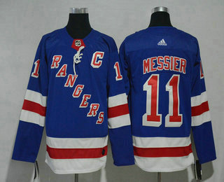 Men's New York Rangers #11 Mark Messier Royal Blue Home 2017-2018 Hockey Stitched NHL Jersey