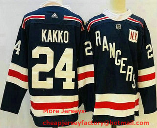Men's New York Rangers #24 Kaapo Kakko Navy 2018 Winter Classic Authentic Jersey