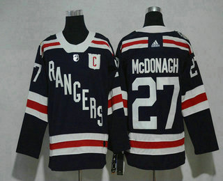 Men's New York Rangers #27 Ryan McDonagh Navy Blue 2018 Winter Classic Stitched NHL Hockey Jersey