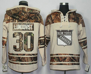 Old Time Hockey New York Rangers #30 Henrik Lundqvist Cream With Camo Hoodie