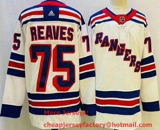Men's New York Rangers #75 Ryan Reaves White Authentic Jersey