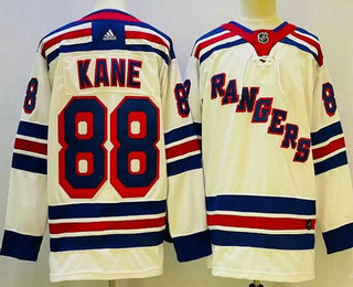 Men's New York Rangers #88 Patrick Kane White Authentic Jersey