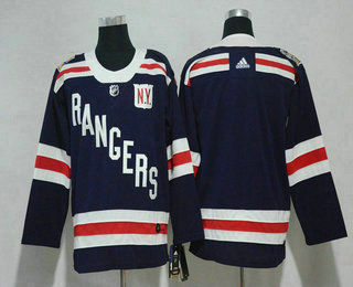 Men's New York Rangers Blank Navy Blue 2018 Winter Classic Stitched NHL Hockey Jersey