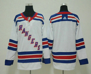 Men's New York Rangers Blank White 2017-2018 Hockey Stitched NHL Jersey