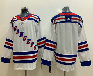 Men's New York Rangers Blank White Adidas Hockey Stitched NHL Jersey