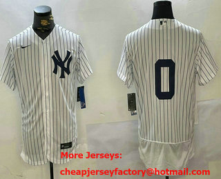 Men's New York Yankees #0 Marcus Stroman No Name White Flex Base Stitched Jersey