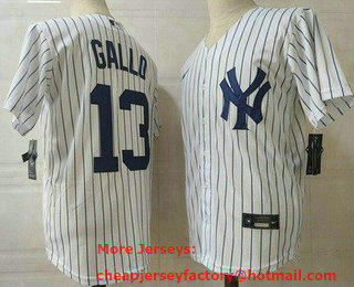 Men's New York Yankees #13 Joey Gallo White Stitched MLB Cool Base Nike Jersey