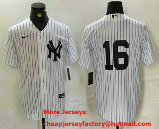 Men's New York Yankees #16 Whitey Ford White Cool Base Jersey