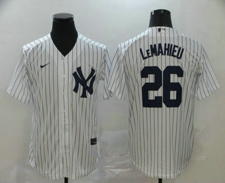 Men's New York Yankees #26 DJ LeMahieu White Home Stitched MLB Cool Base Nike Jersey