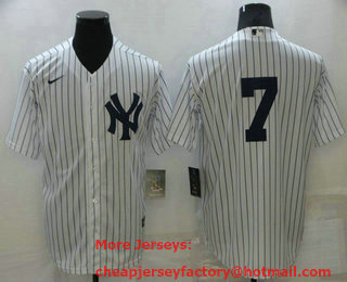 Men's New York Yankees #7 Mickey Mantle White Stitched MLB Nike Cool Base Jersey