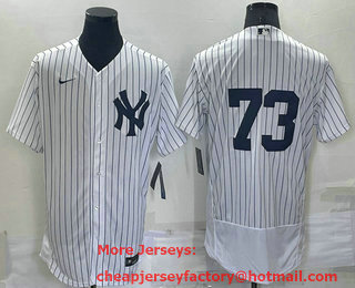 Men's New York Yankees #73 Michael King White No Name Stitched MLB Flex Base Nike Jersey