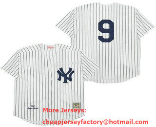 Men's New York Yankees #9 Roger Maris White 1961 Throwback Jersey