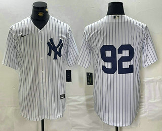 Men's New York Yankees #92 Matt Krook White Stitched Cool Base Jersey