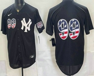 Men's New York Yankees #99 Aaron Judge Black USA 250 Fourth of July Stitched Baseball Jersey