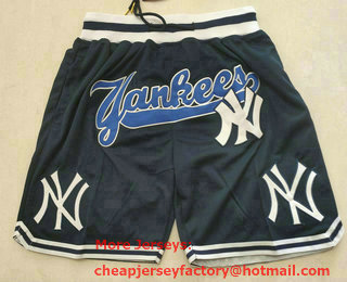 Men's New York Yankees Navy Blue Just Don Shorts Swingman Shorts 1