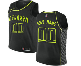 Men's Nike Atlanta Hawks Customized Authentic Black NBA Jersey - City Edition