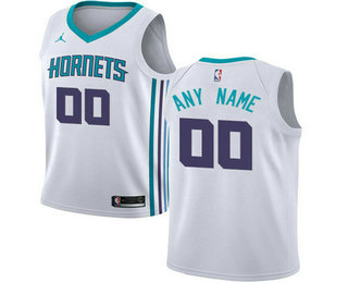 Men's Nike Charlotte Hornets White NBA Swingman Custom Jersey