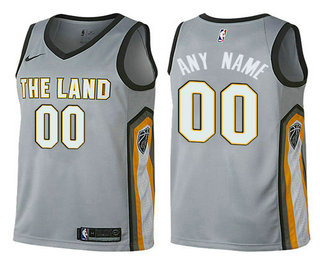 Men's Nike Cleveland Cavaliers Customized Swingman Gray NBA Jersey - City Edition
