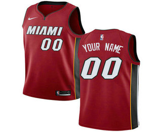 Men's Nike Heat Red NBA Swingman Icon Edition Custom Jersey