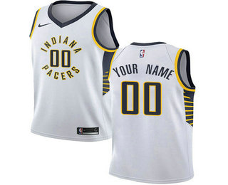 Men's Nike Indiana Pacers Customized Authentic White NBA Jersey - Association Edition