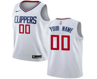 Men's Nike Los Angeles Clippers Customized Authentic White NBA Jersey - Association Edition