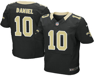 Men's Nike New Orleans Saints #10 Chase Daniel Elite Black Team Color NFL Jersey