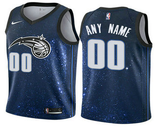 Men's Nike Orlando Magic Customized Authentic Blue NBA Jersey - City Edition