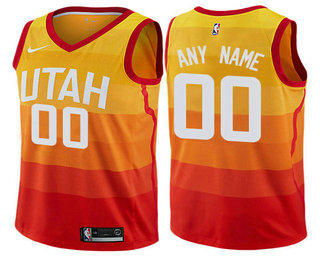 Men's Nike Utah Jazz City Edition Orange Swingman Custom Jersey