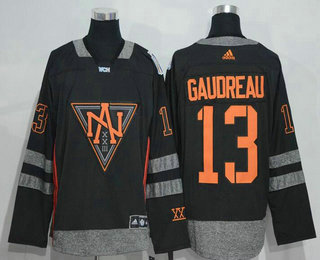 Men's North America Hockey #13 Johnny Gaudreau Black 2016 World Cup of Hockey Stitched WCH Game Jersey